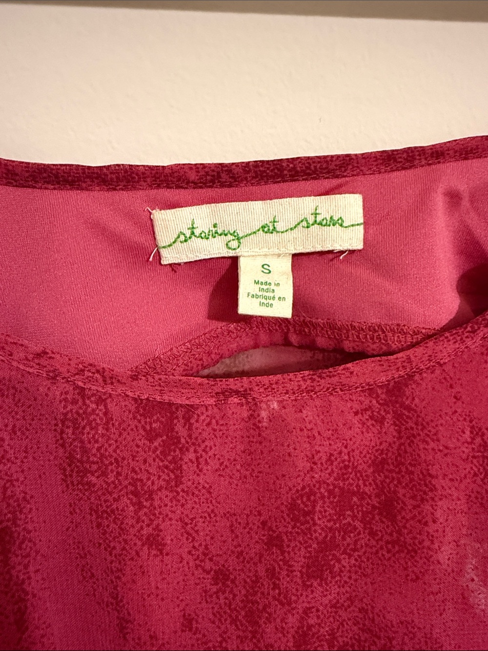 MAXI DRESS Urban Outfitters CHIFFON Fuchsia Pink Berry Staring At Stars // Small - Picture 3 of 9